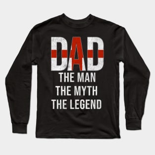 English Dad The Man The Myth The Legend - Gift for English Dad With Roots From English Long Sleeve T-Shirt